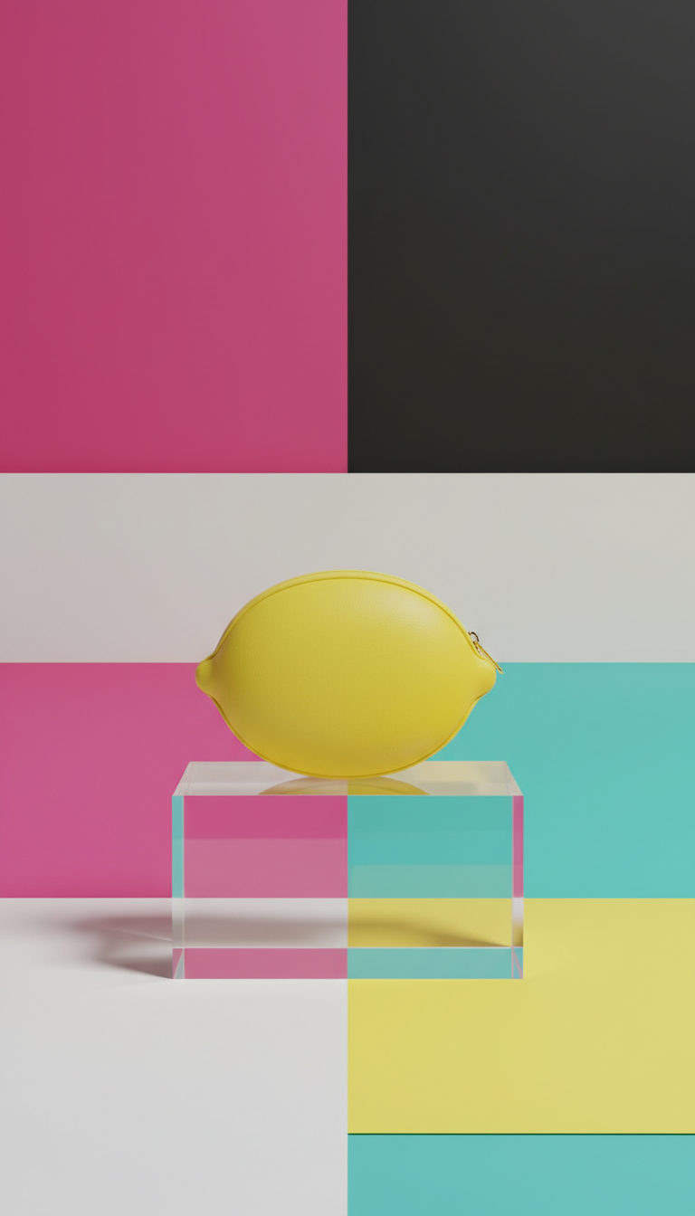 Mini crossbody bag in pop lemon
