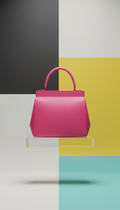 Structured handbag in electric pink