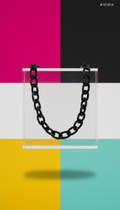 Chunky chain necklace in ultra black